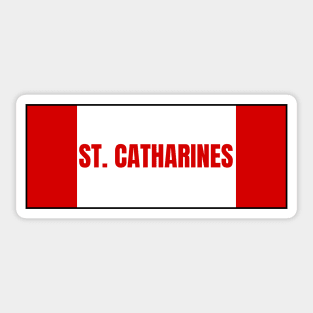 St. Catharines City in Canadian Flag Colors Sticker